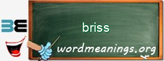 WordMeaning blackboard for briss